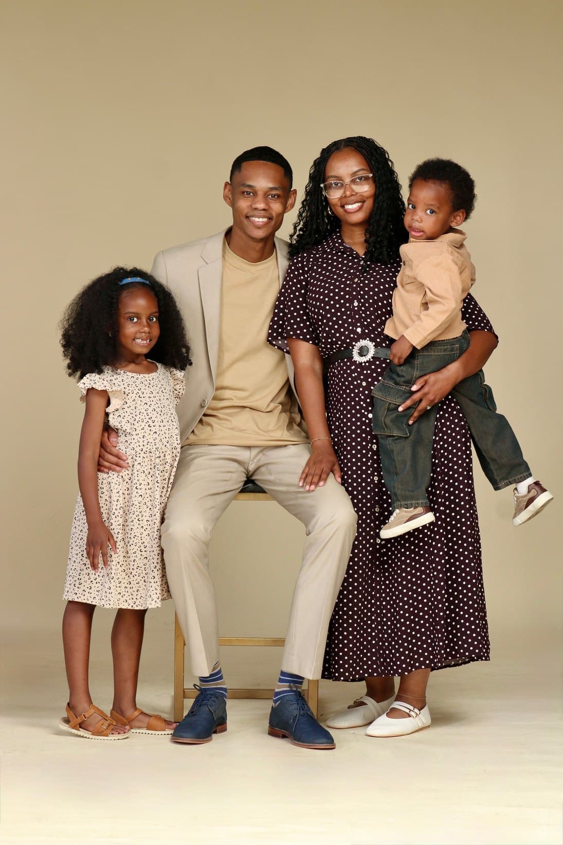 The Howard family together in the studio