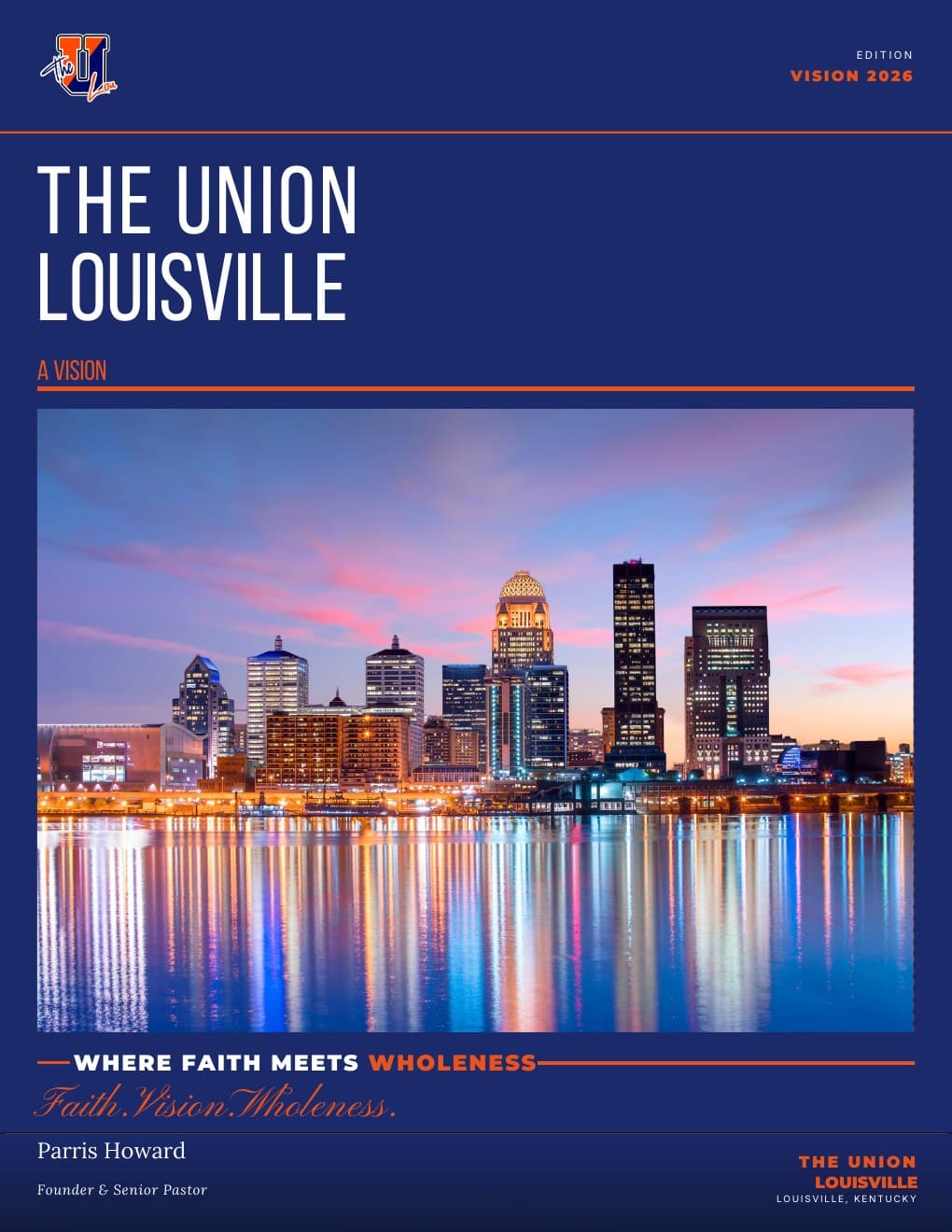 The Union Louisville: A Vision magazine cover, featuring the Louisville skyline